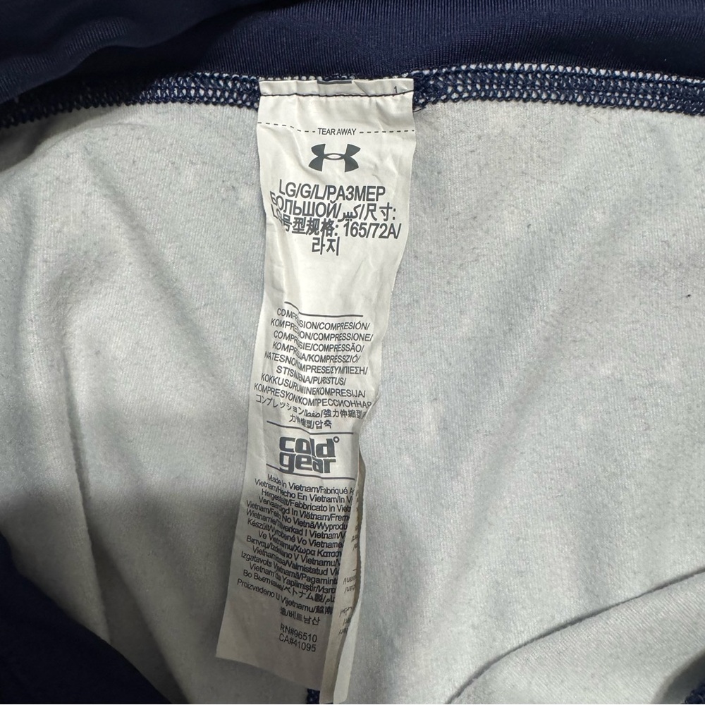 Under Armor Navy Blue Patterned Exercise Leggings - image 5